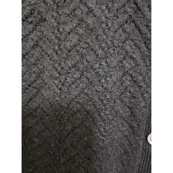 Aritzia Wilfred Women's Black Button-Up Knit 100% Marino Wool Cardigan Sweater S - Picture 8 of 9